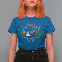 Ballet Lover Christmas T Shirt For Women Funny Gingerbread Santa Snowman Dance - Wonder Print Shop