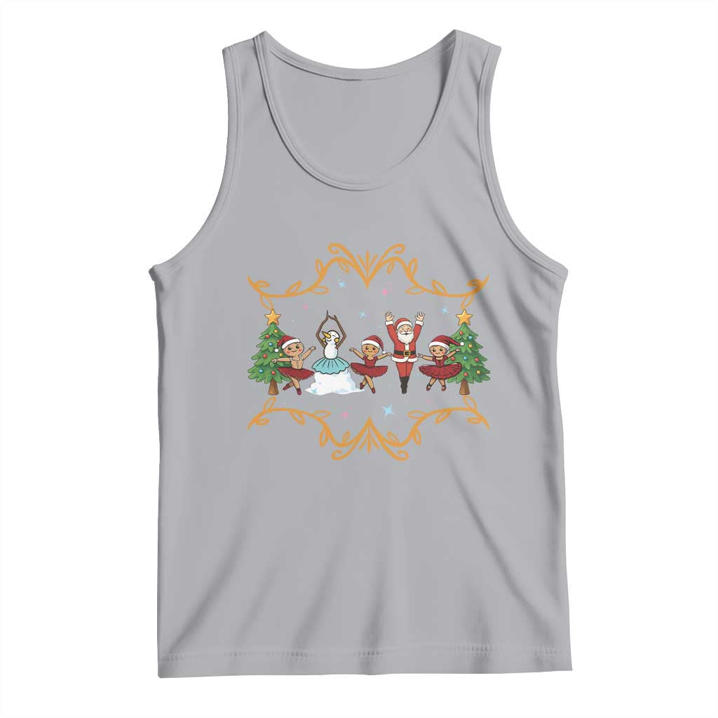 Ballet Lover Christmas Tank Top Funny Gingerbread Santa Snowman Dance - Wonder Print Shop