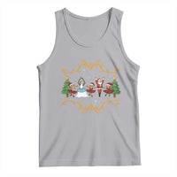 Ballet Lover Christmas Tank Top Funny Gingerbread Santa Snowman Dance - Wonder Print Shop