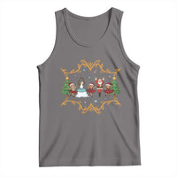 Ballet Lover Christmas Tank Top Funny Gingerbread Santa Snowman Dance - Wonder Print Shop