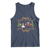 Ballet Lover Christmas Tank Top Funny Gingerbread Santa Snowman Dance - Wonder Print Shop
