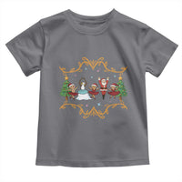 Ballet Lover Christmas Toddler T Shirt Funny Gingerbread Santa Snowman Dance - Wonder Print Shop