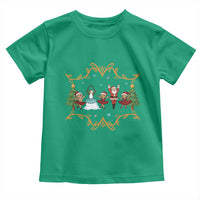 Ballet Lover Christmas Toddler T Shirt Funny Gingerbread Santa Snowman Dance - Wonder Print Shop