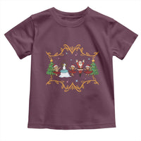 Ballet Lover Christmas Toddler T Shirt Funny Gingerbread Santa Snowman Dance - Wonder Print Shop