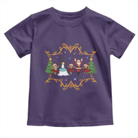 Ballet Lover Christmas Toddler T Shirt Funny Gingerbread Santa Snowman Dance - Wonder Print Shop