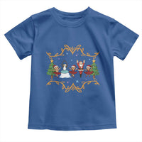 Ballet Lover Christmas Toddler T Shirt Funny Gingerbread Santa Snowman Dance - Wonder Print Shop