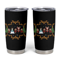 Ballet Lover Christmas Tumbler Cup Funny Gingerbread Santa Snowman Dance