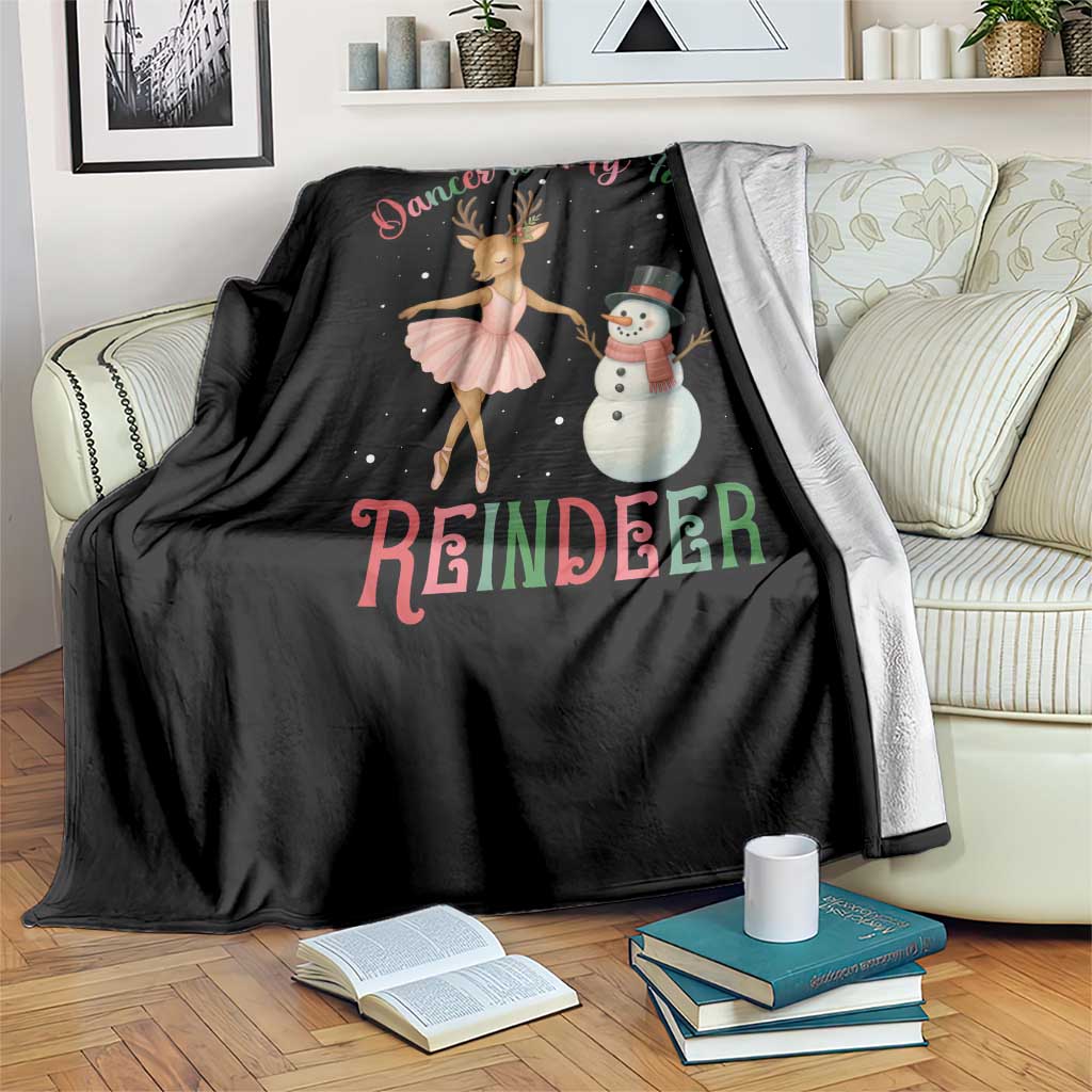 Christmas Ballet Reindeer Throw Blanket Dancer Is My Favorite Reindeer Gift - Wonder Print Shop