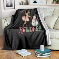 Christmas Ballet Reindeer Throw Blanket Dancer Is My Favorite Reindeer Gift - Wonder Print Shop