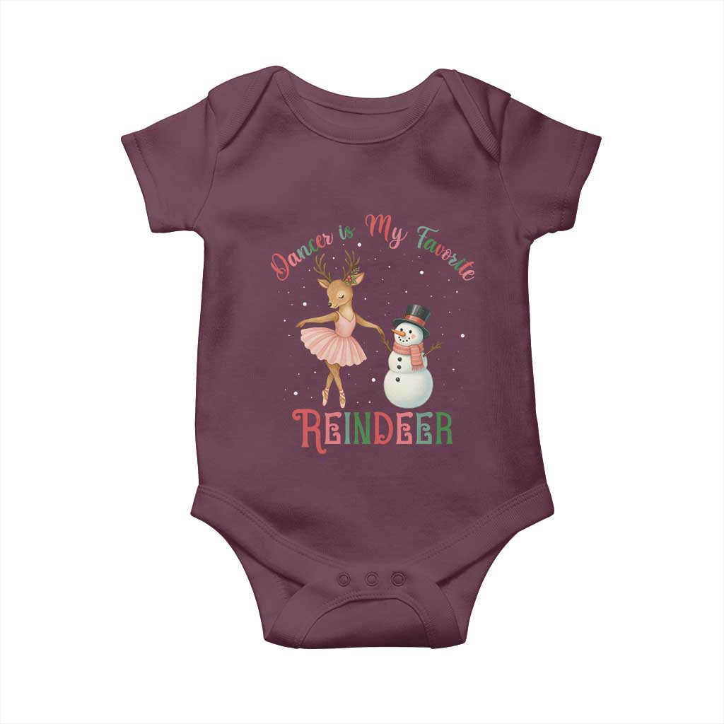 Christmas Ballet Reindeer Baby Onesie Dancer Is My Favorite Reindeer Gift - Wonder Print Shop