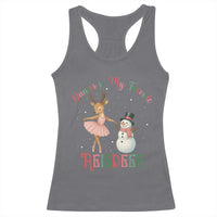 Christmas Ballet Reindeer Racerback Tank Top Dancer Is My Favorite Reindeer Gift - Wonder Print Shop
