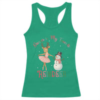 Christmas Ballet Reindeer Racerback Tank Top Dancer Is My Favorite Reindeer Gift - Wonder Print Shop