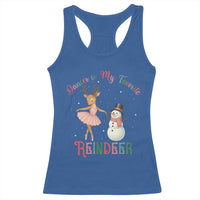 Christmas Ballet Reindeer Racerback Tank Top Dancer Is My Favorite Reindeer Gift - Wonder Print Shop