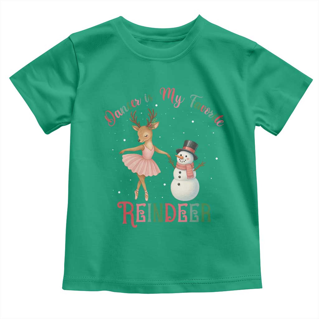 Christmas Ballet Reindeer Toddler T Shirt Dancer Is My Favorite Reindeer Gift - Wonder Print Shop