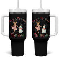 Christmas Ballet Reindeer Tumbler With Handle Dancer Is My Favorite Reindeer Gift