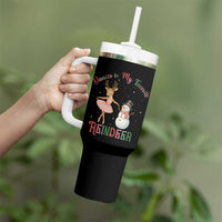 Christmas Ballet Reindeer Tumbler With Handle Dancer Is My Favorite Reindeer Gift