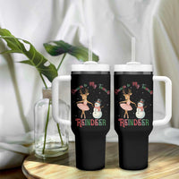 Christmas Ballet Reindeer Tumbler With Handle Dancer Is My Favorite Reindeer Gift