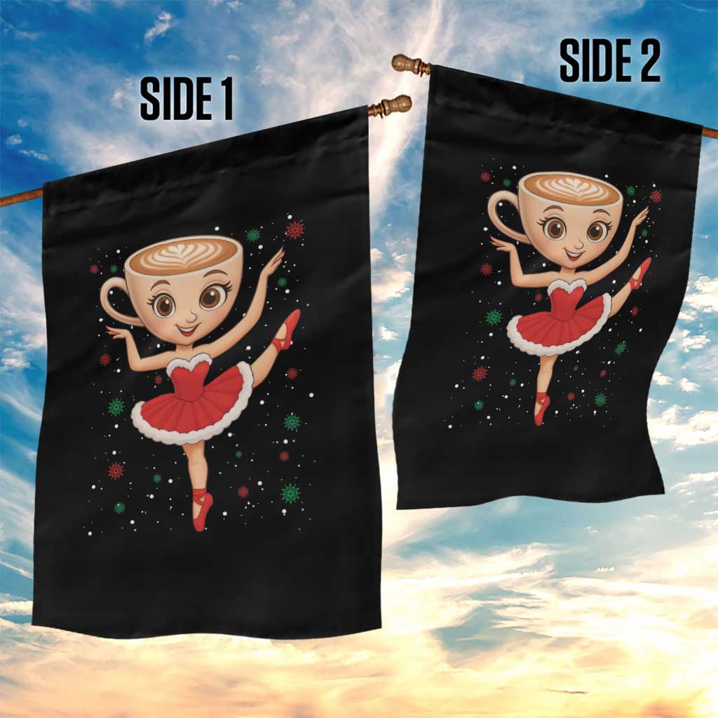 Funny Christmas Garden Flag Ballerina Cappuccino Brainrot Meme Gift - Wonder Print Shop