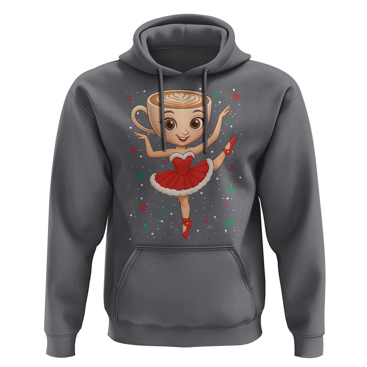 Funny Christmas Hoodie Ballerina Cappuccino Brainrot Meme Gift - Wonder Print Shop