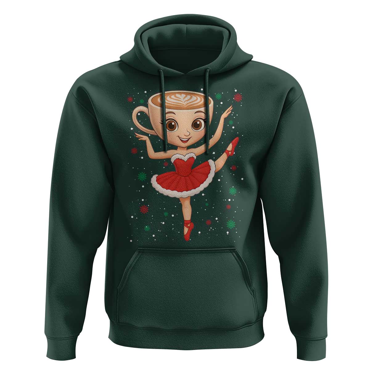 Funny Christmas Hoodie Ballerina Cappuccino Brainrot Meme Gift - Wonder Print Shop