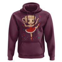 Funny Christmas Hoodie Ballerina Cappuccino Brainrot Meme Gift - Wonder Print Shop