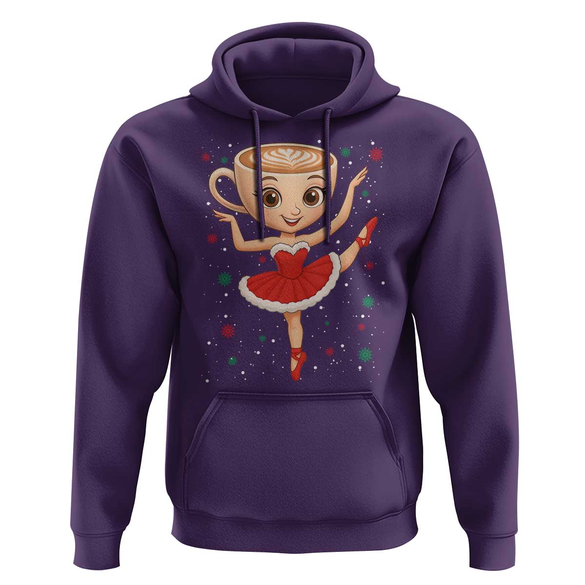 Funny Christmas Hoodie Ballerina Cappuccino Brainrot Meme Gift - Wonder Print Shop