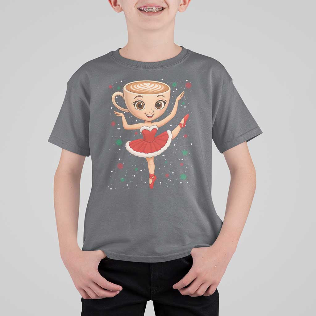 Funny Christmas T Shirt For Kid Ballerina Cappuccino Brainrot Meme Gift - Wonder Print Shop