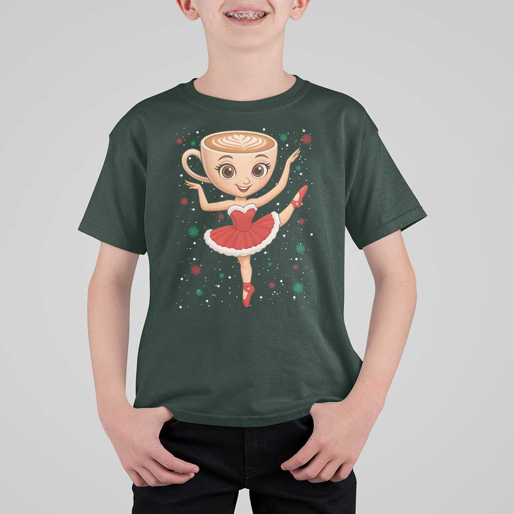 Funny Christmas T Shirt For Kid Ballerina Cappuccino Brainrot Meme Gift - Wonder Print Shop