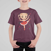 Funny Christmas T Shirt For Kid Ballerina Cappuccino Brainrot Meme Gift - Wonder Print Shop