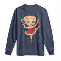 Funny Christmas Long Sleeve Shirt Ballerina Cappuccino Brainrot Meme Gift - Wonder Print Shop