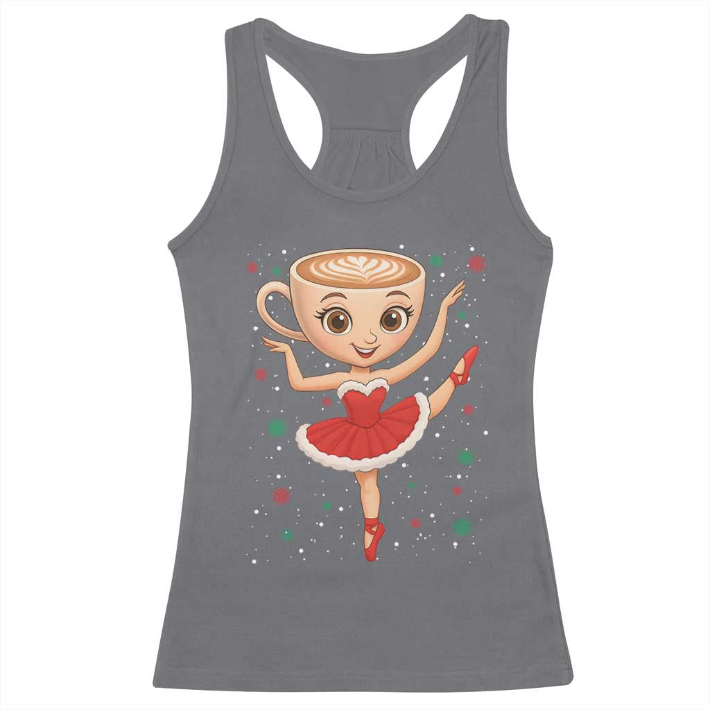 Funny Christmas Racerback Tank Top Ballerina Cappuccino Brainrot Meme Gift - Wonder Print Shop