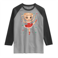 Funny Christmas Raglan Shirt Ballerina Cappuccino Brainrot Meme Gift - Wonder Print Shop