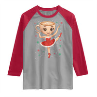 Funny Christmas Raglan Shirt Ballerina Cappuccino Brainrot Meme Gift - Wonder Print Shop