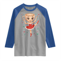 Funny Christmas Raglan Shirt Ballerina Cappuccino Brainrot Meme Gift - Wonder Print Shop