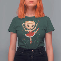 Funny Christmas T Shirt For Women Ballerina Cappuccino Brainrot Meme Gift - Wonder Print Shop