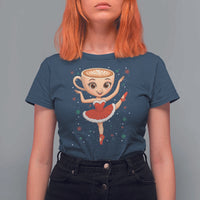 Funny Christmas T Shirt For Women Ballerina Cappuccino Brainrot Meme Gift - Wonder Print Shop