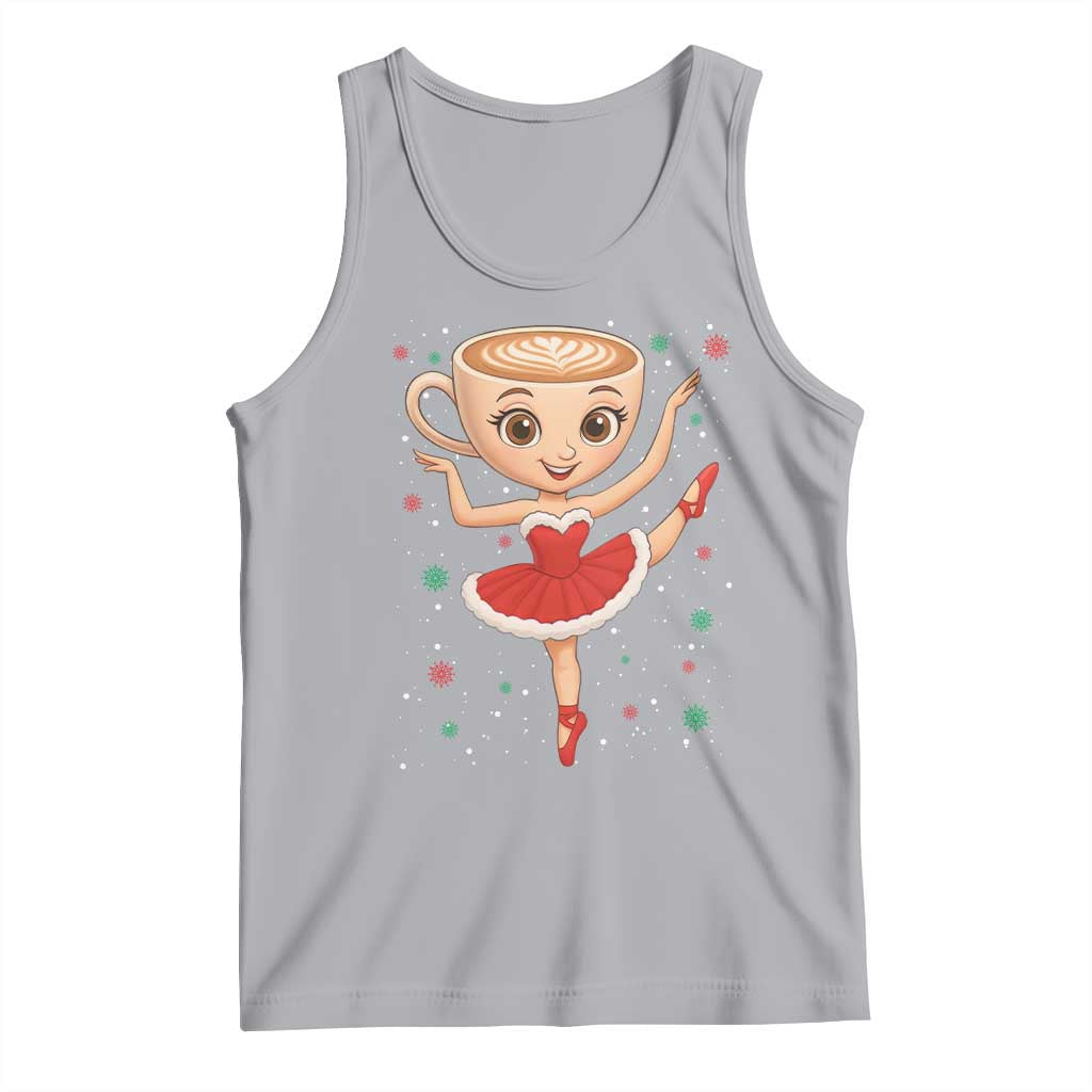 Funny Christmas Tank Top Ballerina Cappuccino Brainrot Meme Gift - Wonder Print Shop