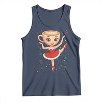 Funny Christmas Tank Top Ballerina Cappuccino Brainrot Meme Gift - Wonder Print Shop