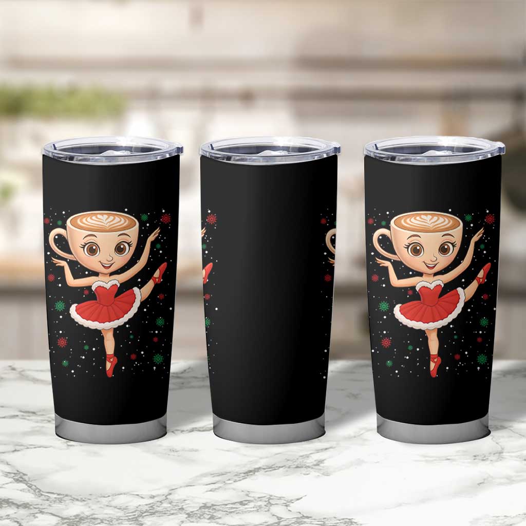 Funny Christmas Tumbler Cup Ballerina Cappuccino Brainrot Meme Gift