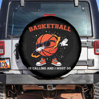 Funny Dabbing Basketball Is Calling And I Must Go Spare Tire Cover Gift For Player - Wonder Print Shop