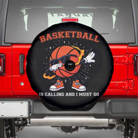 Funny Dabbing Basketball Is Calling And I Must Go Spare Tire Cover Gift For Player - Wonder Print Shop
