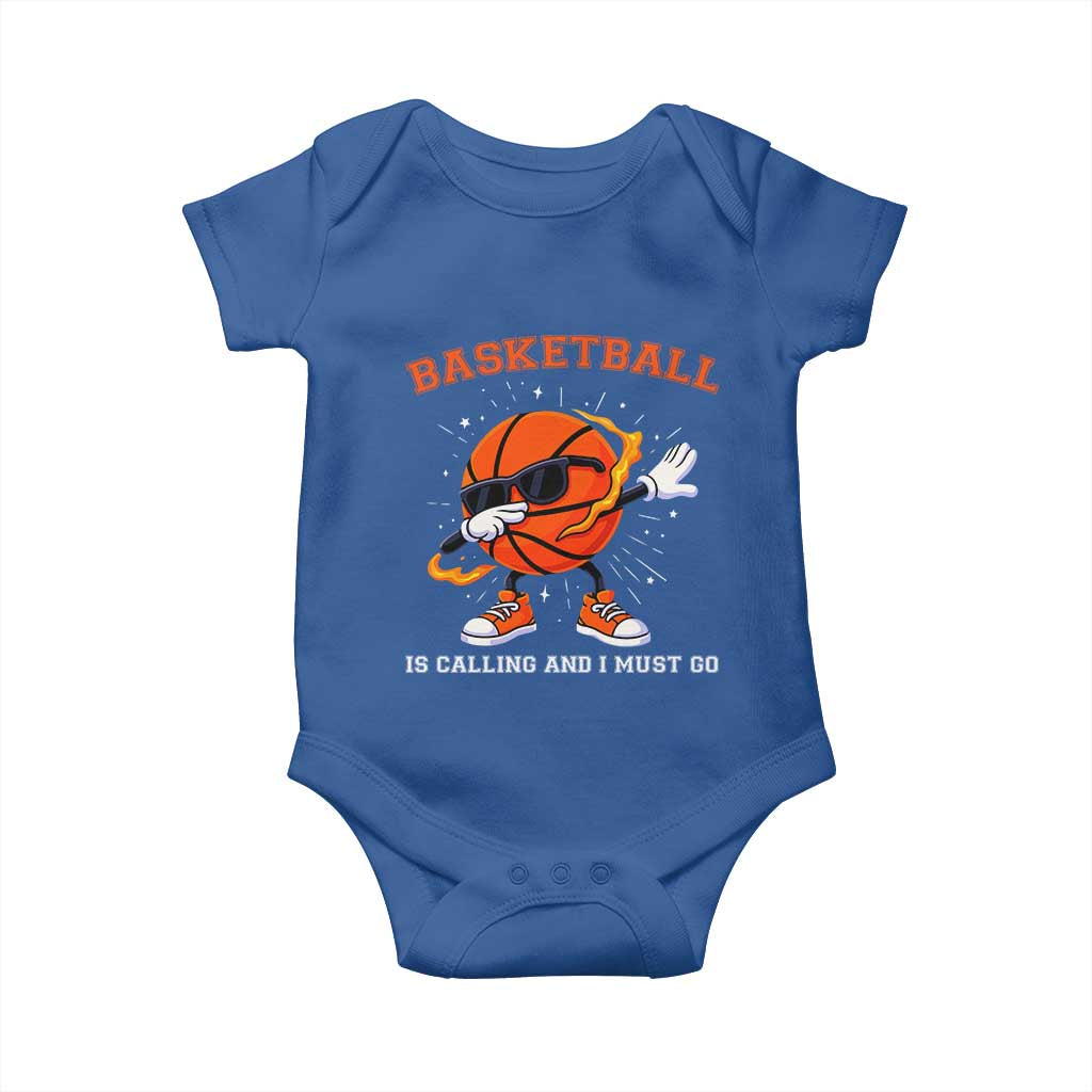Funny Dabbing Basketball Is Calling And I Must Go Baby Onesie Gift For Player - Wonder Print Shop
