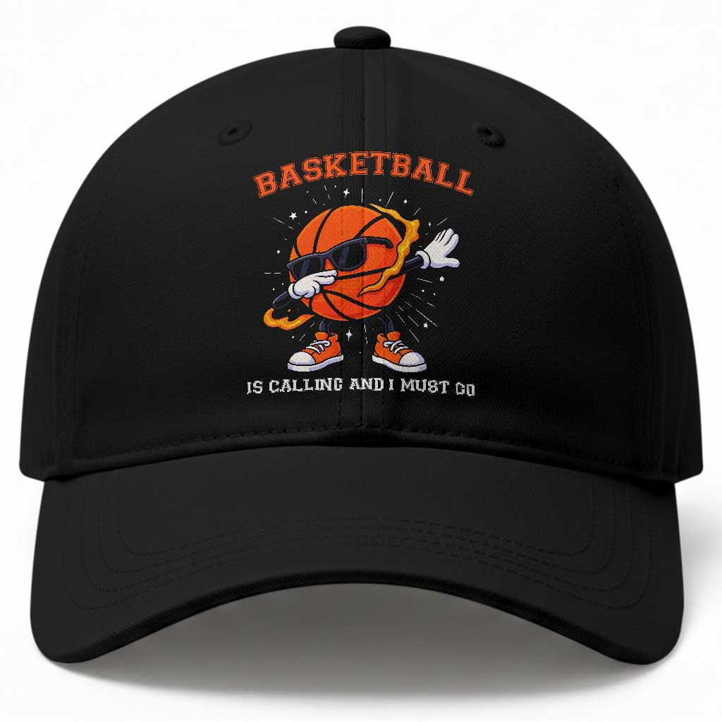 Funny Dabbing Basketball Is Calling And I Must Go Baseball Cap Gift For Player