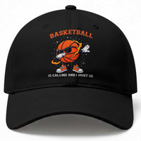 Funny Dabbing Basketball Is Calling And I Must Go Baseball Cap Gift For Player