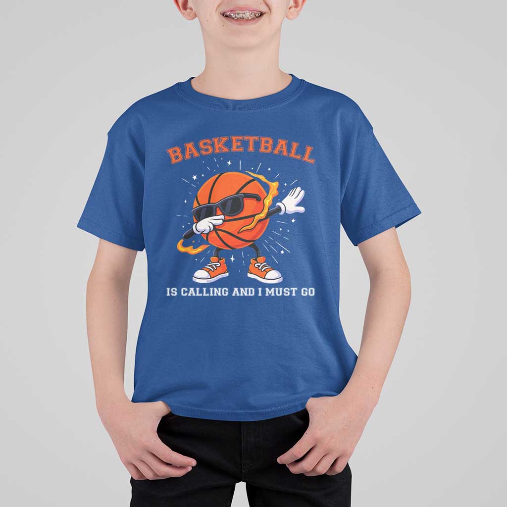 Funny Dabbing Basketball Is Calling And I Must Go T Shirt For Kid Gift For Player - Wonder Print Shop