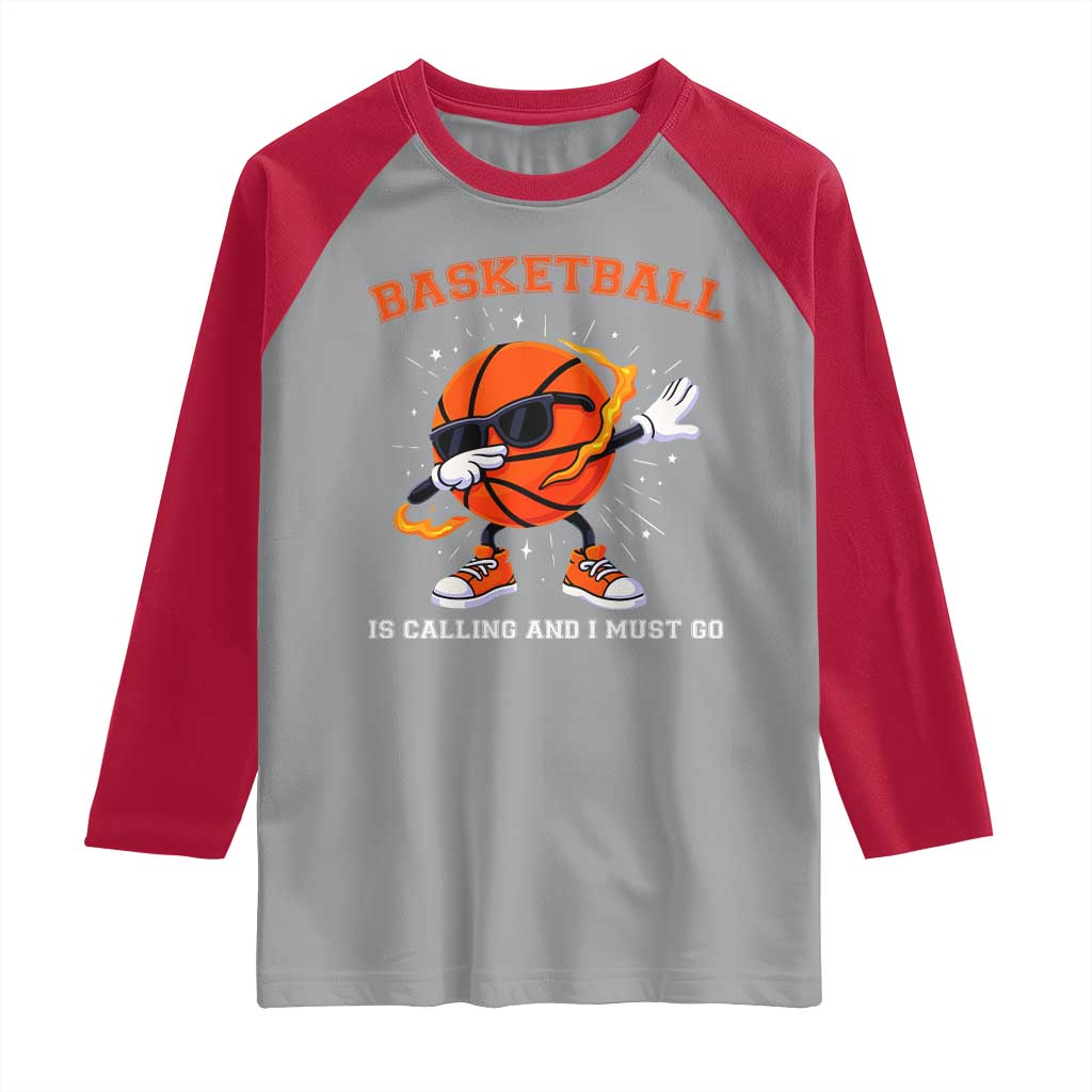 Funny Dabbing Basketball Is Calling And I Must Go Raglan Shirt Gift For Player - Wonder Print Shop