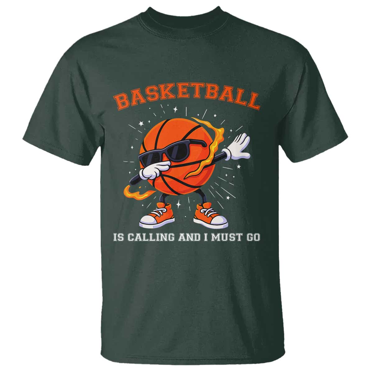 Funny Dabbing Basketball Is Calling And I Must Go T Shirt Gift For Player - Wonder Print Shop