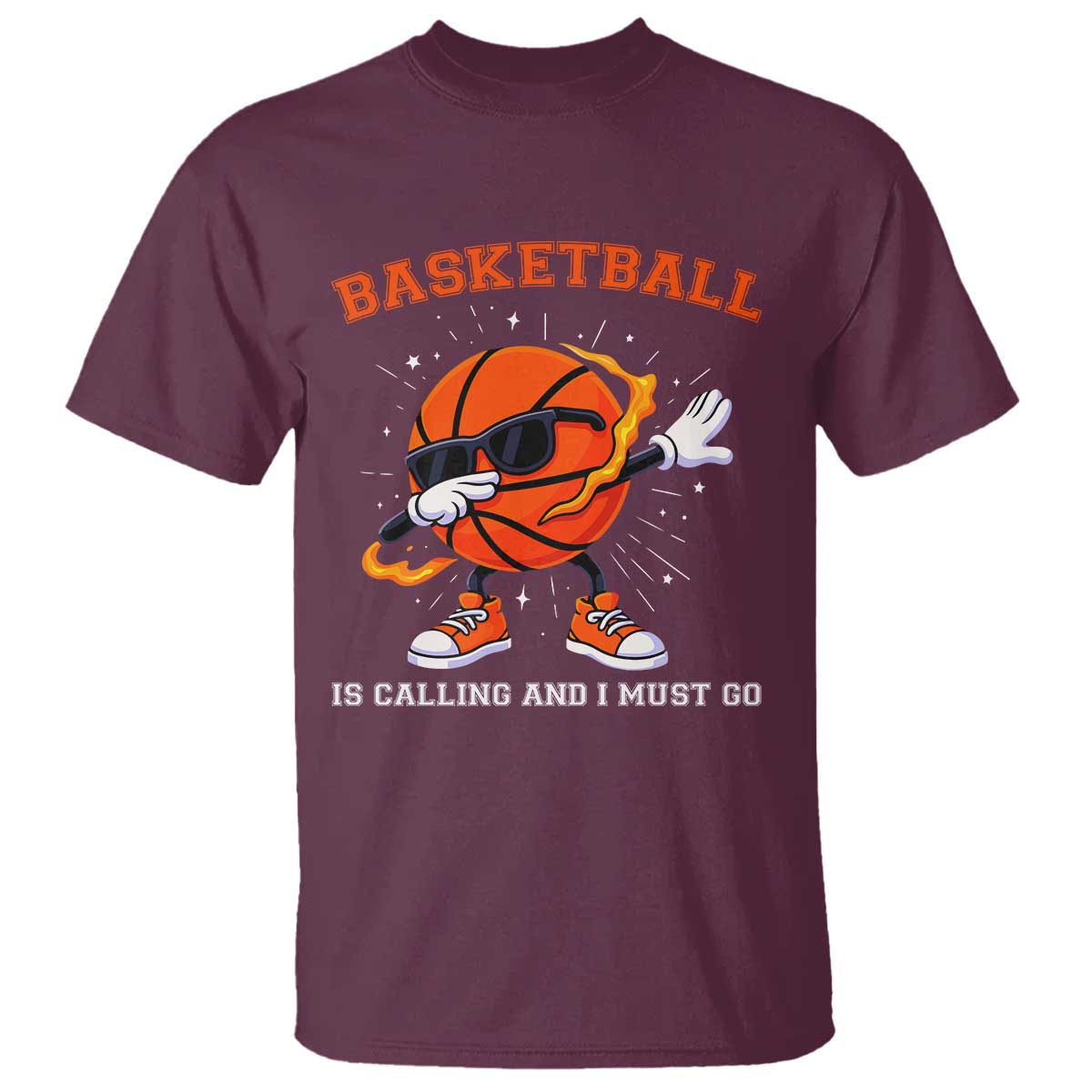 Funny Dabbing Basketball Is Calling And I Must Go T Shirt Gift For Player - Wonder Print Shop