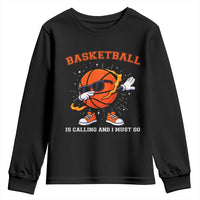 Funny Dabbing Basketball Is Calling And I Must Go Youth Sweatshirt Gift For Player - Wonder Print Shop