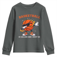 Funny Dabbing Basketball Is Calling And I Must Go Youth Sweatshirt Gift For Player - Wonder Print Shop